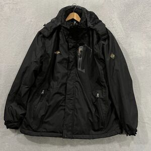 Wantdo Men's black Full Zip Puffer Jacket Insulated Outerwear  XL winter ski